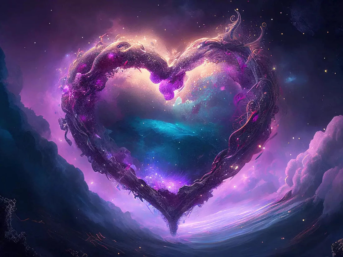 Floating Open Heart 68X5 Fleece ( 80 X 60 Inch ) Backdrop