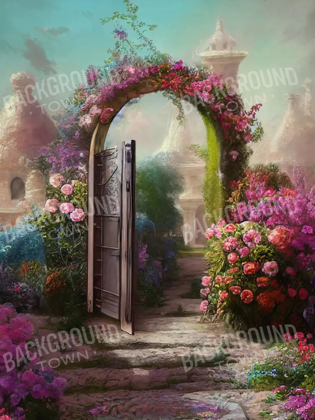 Floral Arch Lll 5X68 Fleece ( 60 X 80 Inch ) Backdrop