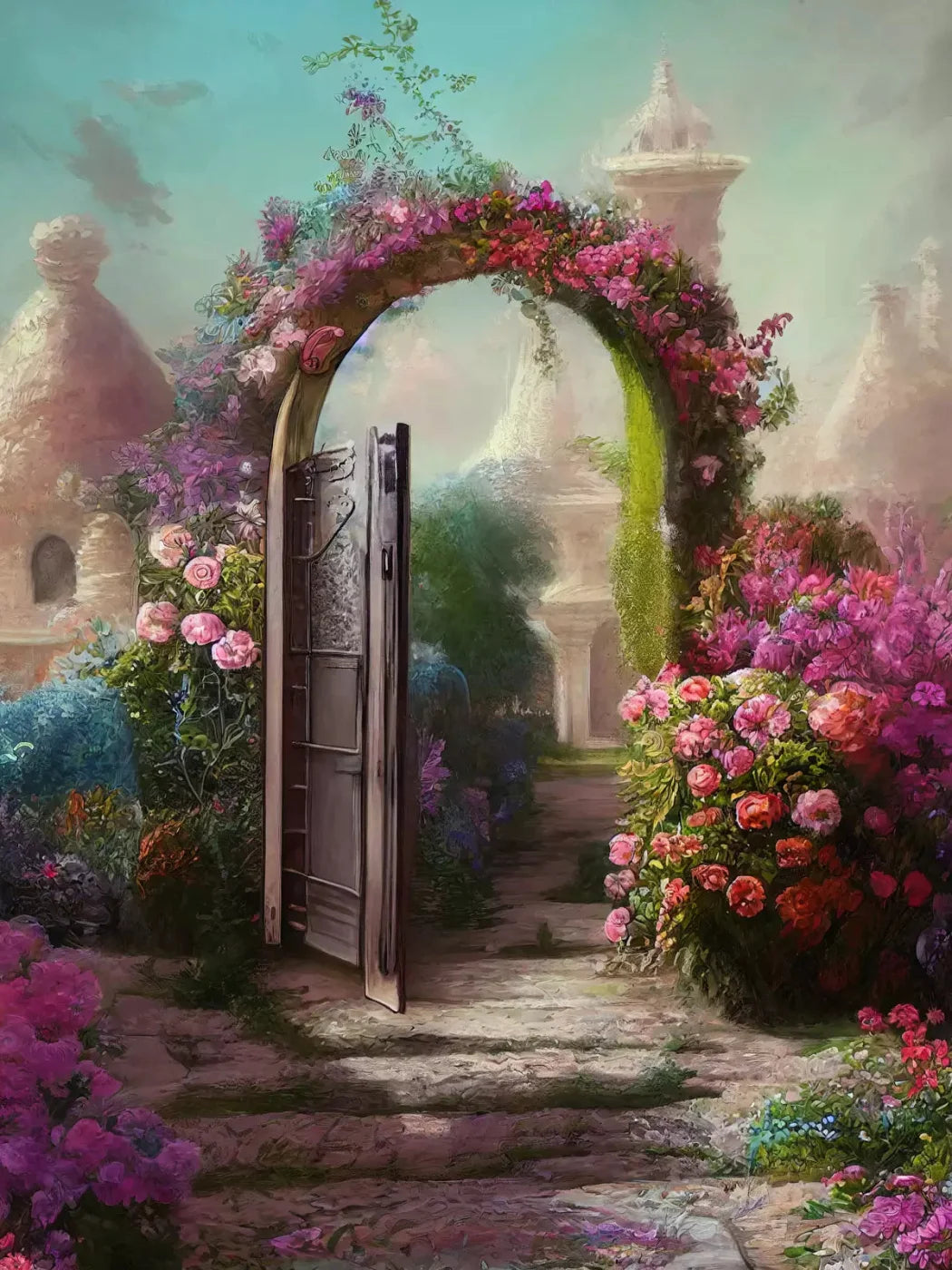 Floral Arch Lll 5X68 Fleece ( 60 X 80 Inch ) Backdrop