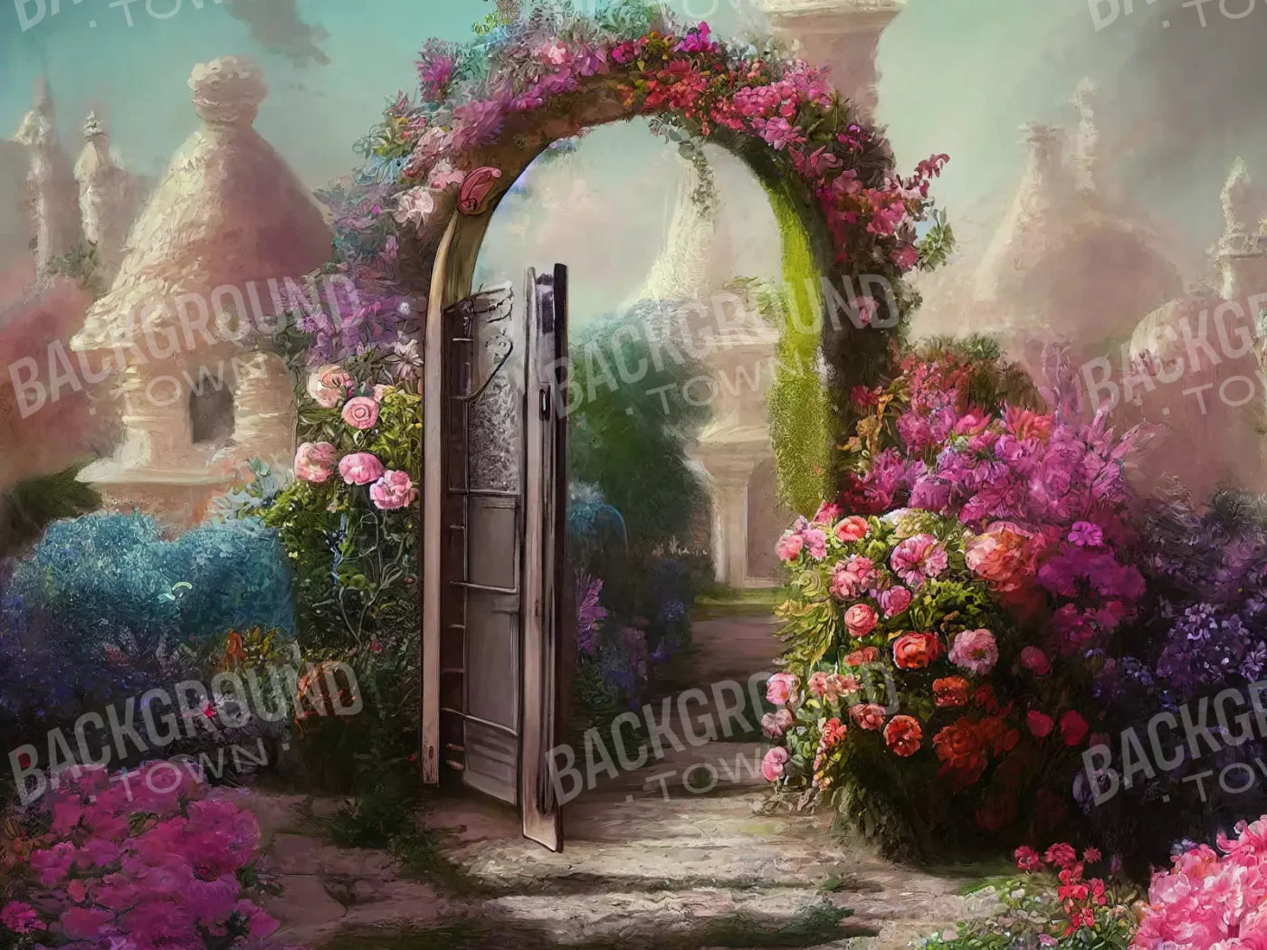 Floral Arch Lll 68X5 Fleece ( 80 X 60 Inch ) Backdrop