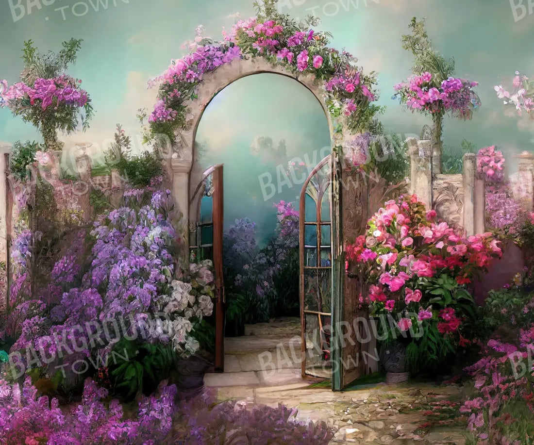 Floral Archway 5X42 Fleece ( 60 X 50 Inch ) Backdrop