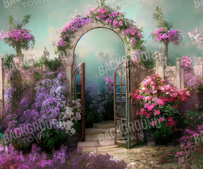 Floral Archway 5X42 Fleece ( 60 X 50 Inch ) Backdrop