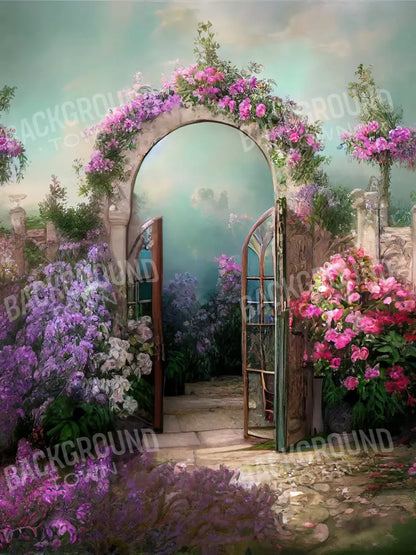 Floral Archway 5X68 Fleece ( 60 X 80 Inch ) Backdrop