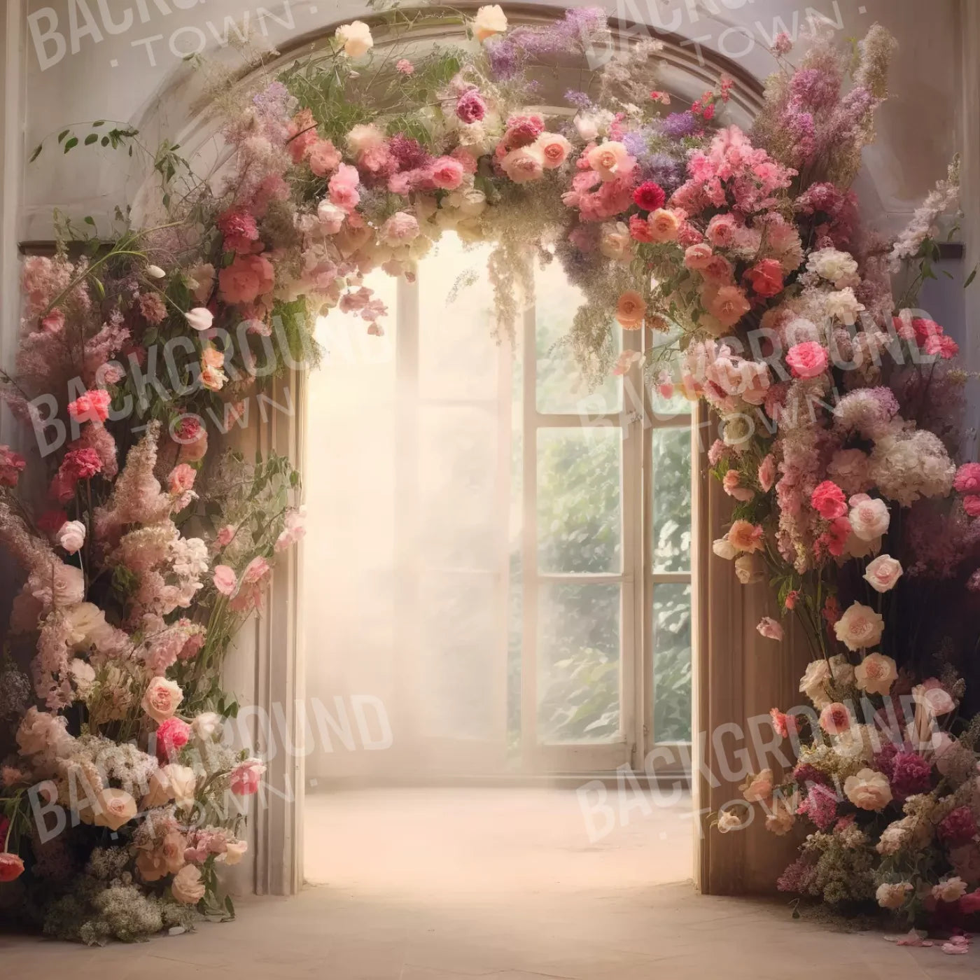 Floral Archway H 10’X10’ Ultracloth (120 X Inch) Backdrop