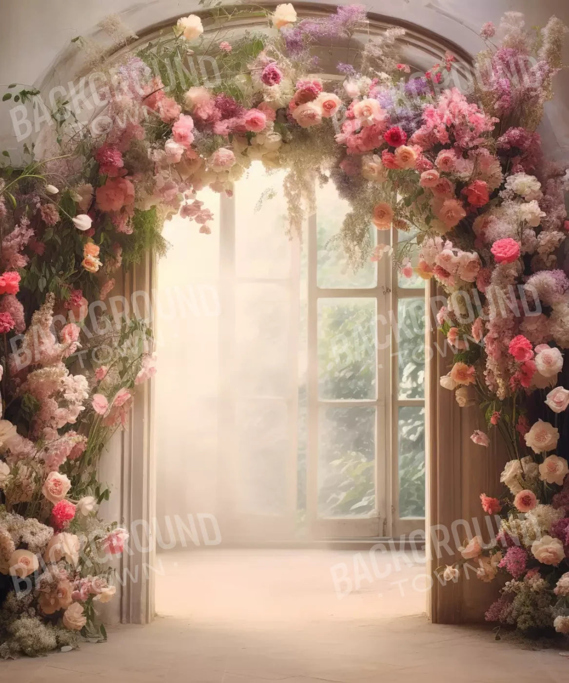 Floral Archway H 10’X12’ Ultracloth (120 X 144 Inch) Backdrop