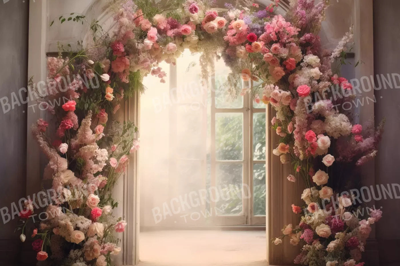 Floral Archway H 12’X8’ Ultracloth (144 X 96 Inch) Backdrop