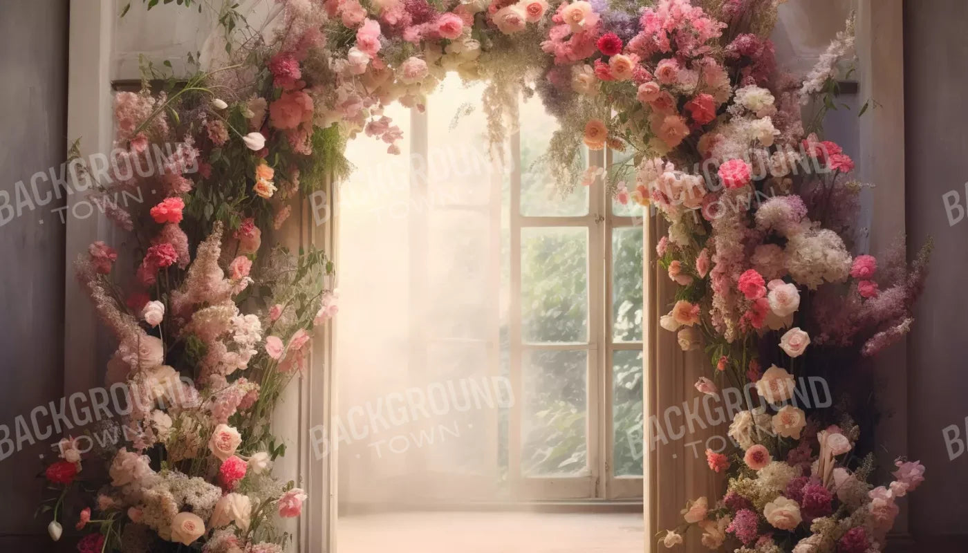 Floral Archway H 14’X8’ Ultracloth (168 X 96 Inch) Backdrop