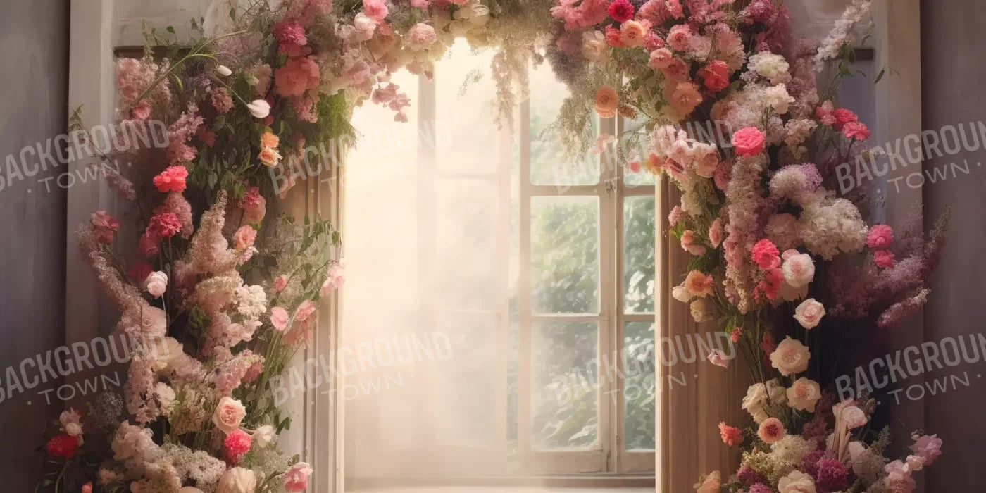 Floral Archway H 16’X8’ Ultracloth (192 X 96 Inch) Backdrop