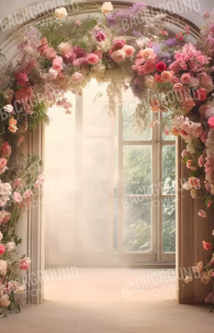 Floral Archway H 9’X14’ Ultracloth (108 X 168 Inch) Backdrop