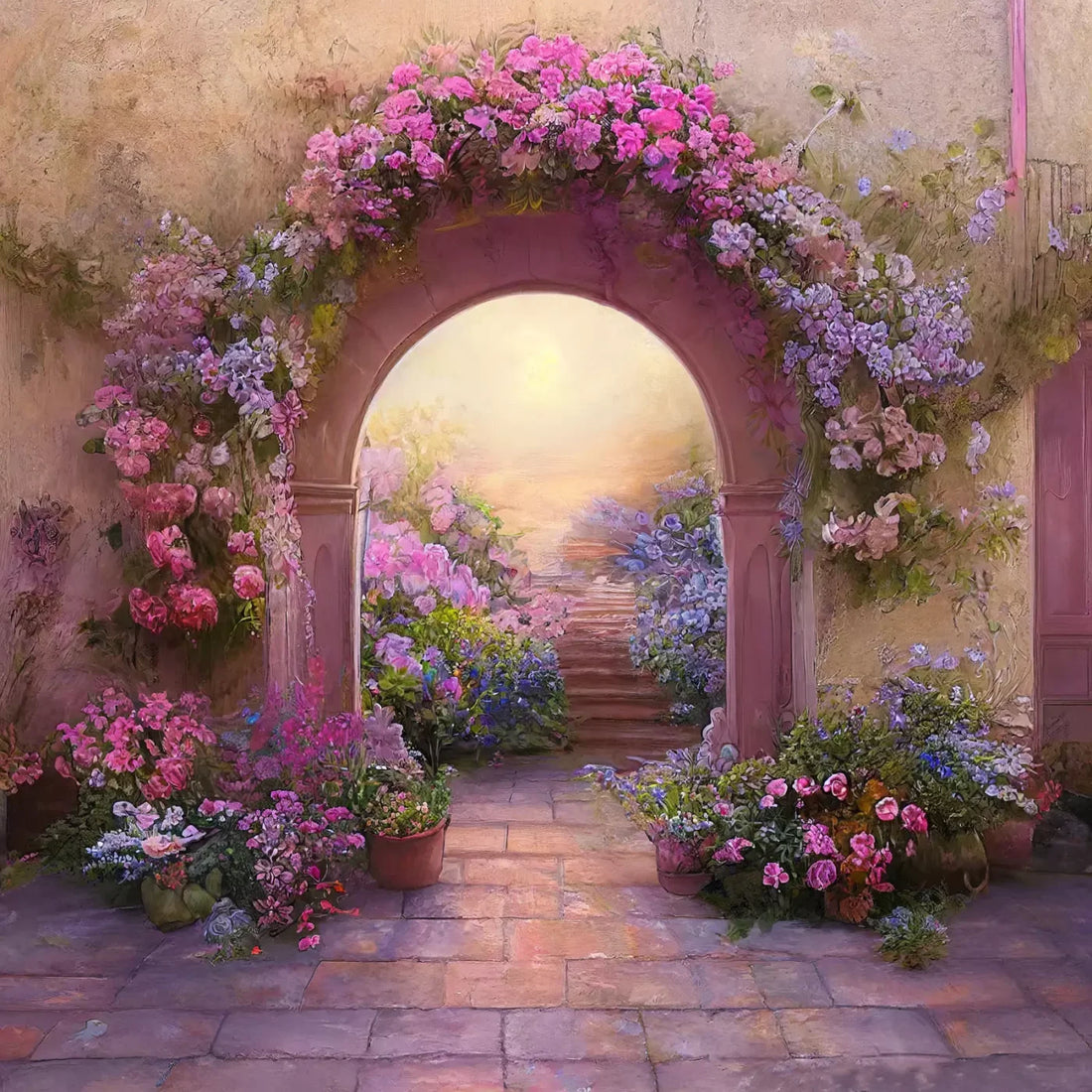 Floral Archway L 10X10 Ultracloth ( 120 X Inch ) Backdrop