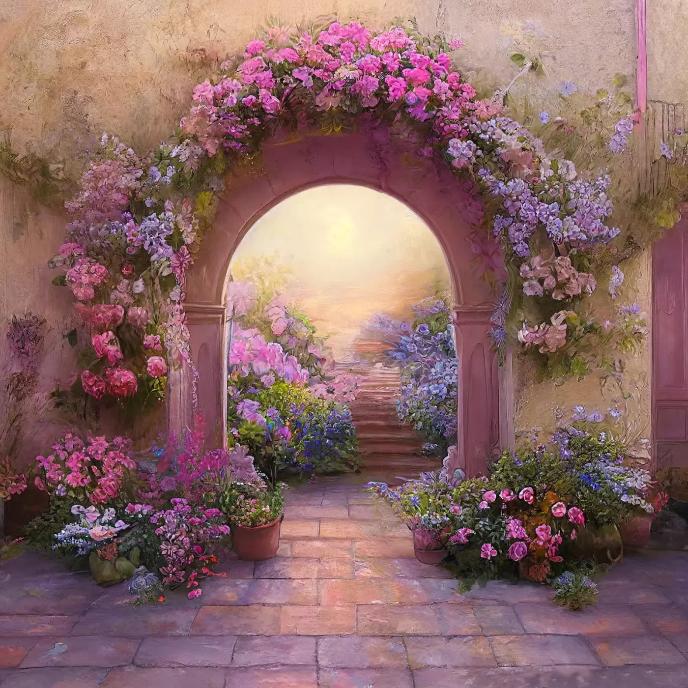 Multi-Color Floral Backdrop for Photography