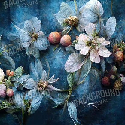 Floral Blue 10X10 Ultracloth ( 120 X Inch ) Backdrop