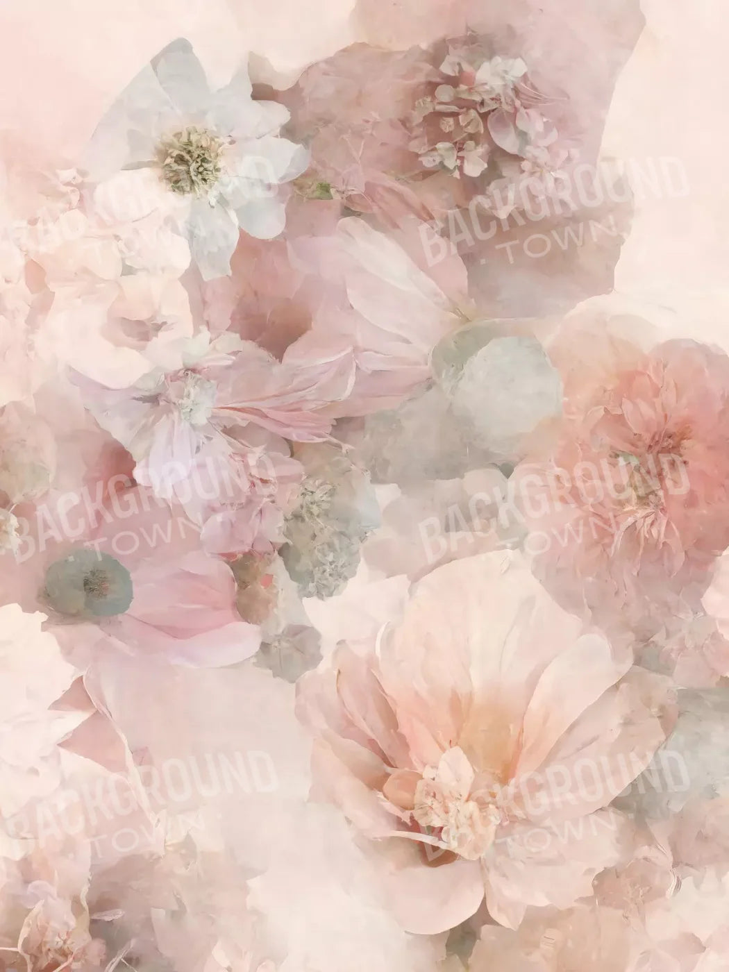 Floral Blush Ii 5X68 Fleece ( 60 X 80 Inch ) Backdrop