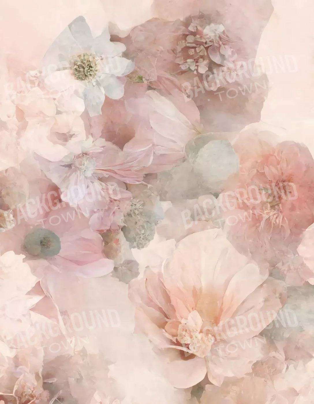 Floral Blush Ii 6X8 Fleece ( 72 X 96 Inch ) Backdrop