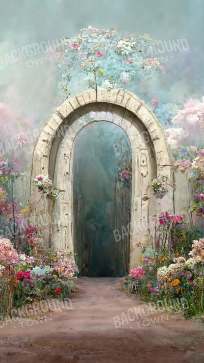Floral Blush Arch 8X14 Ultracloth ( 96 X 168 Inch ) Backdrop