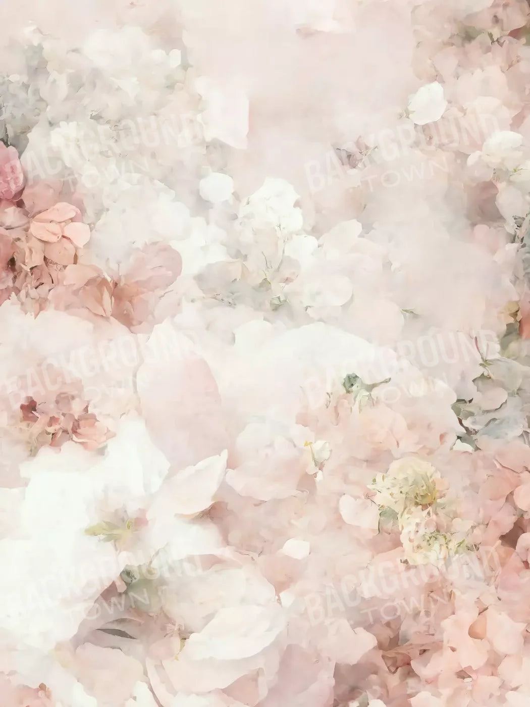 Floral Blush I 5X68 Fleece ( 60 X 80 Inch ) Backdrop