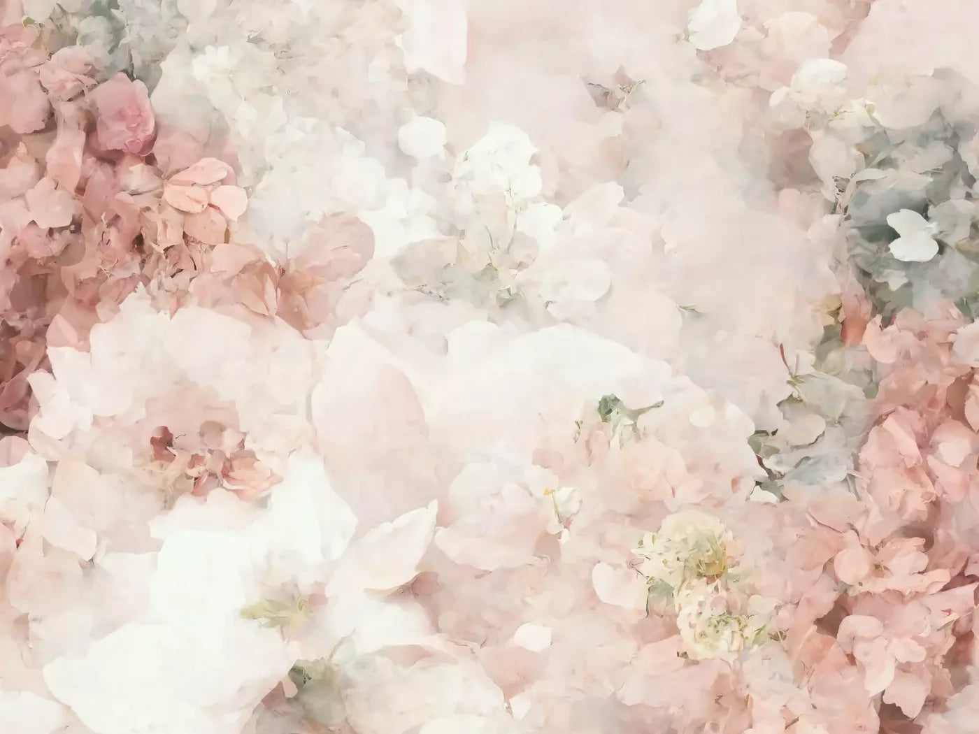 Floral Blush I 68X5 Fleece ( 80 X 60 Inch ) Backdrop
