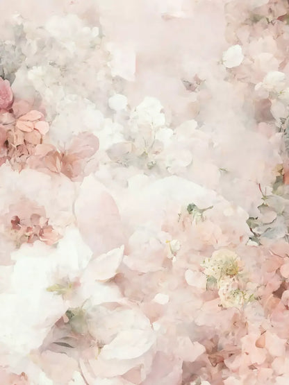 Floral Blush I 8X10 Fleece ( 96 X 120 Inch ) Backdrop