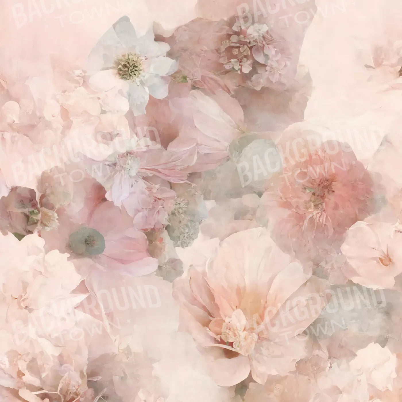 Floral Blush Ii 8X8 Fleece ( 96 X Inch ) Backdrop