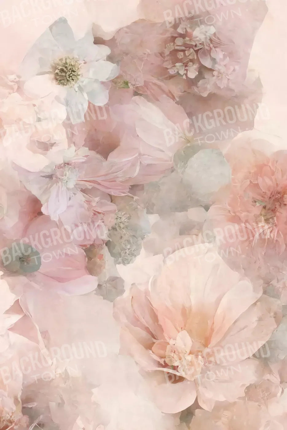 Floral Blush Ii For Lvl Up Backdrop System 5X76 Up ( 60 X 90 Inch )
