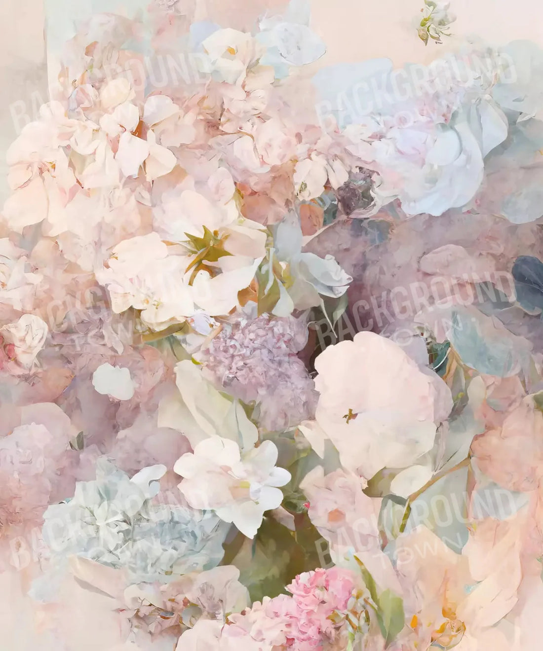 Beige Floral Backdrop for Photography