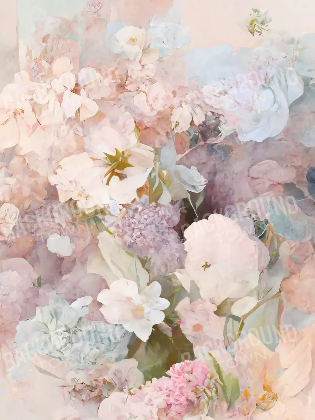 Floral Blush Iii 8X10 Fleece ( 96 X 120 Inch ) Backdrop