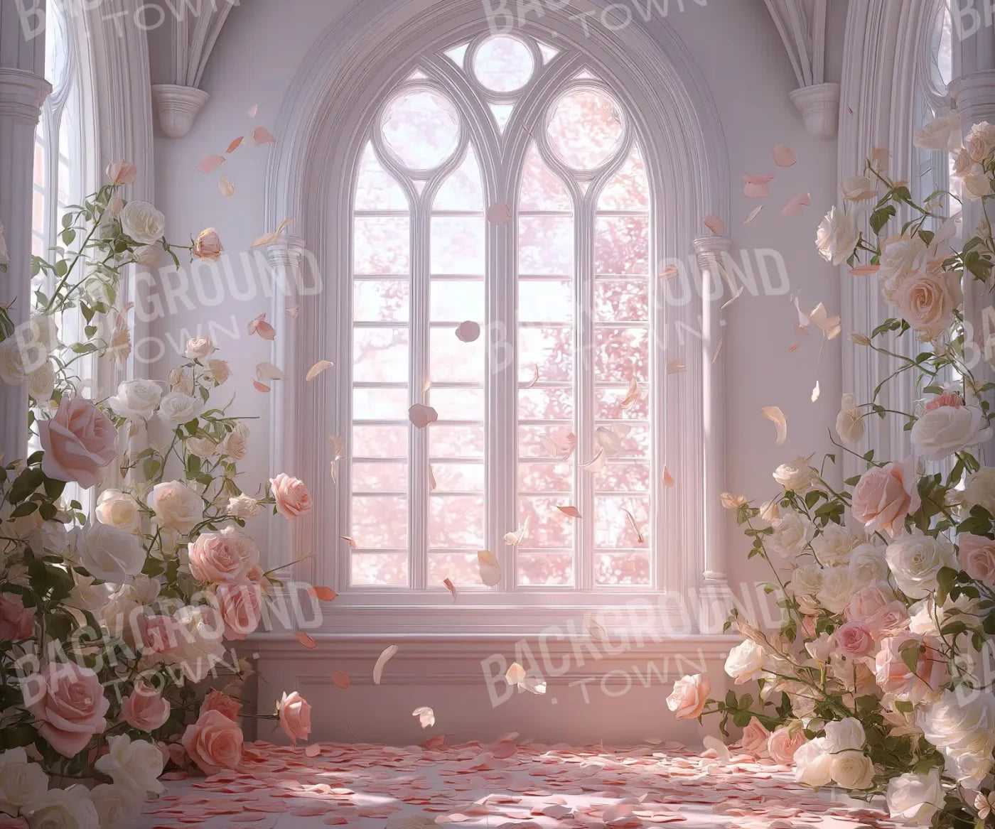 Floral Burst Window 12’x10’ UltraCloth (144 x 120 inch) Backdrop