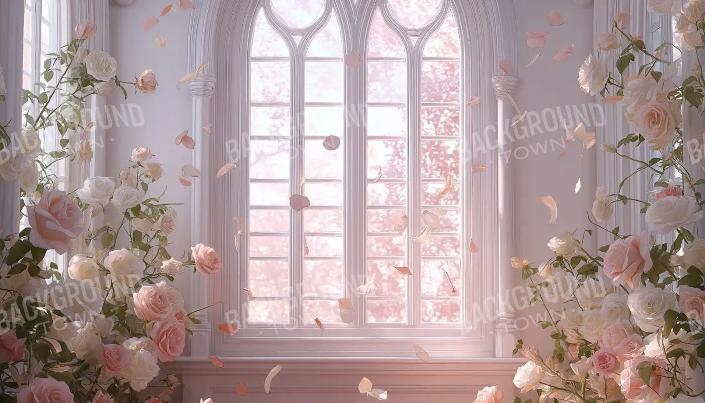 Floral Burst Window 14’x8’ UltraCloth (168 x 96 inch) Backdrop