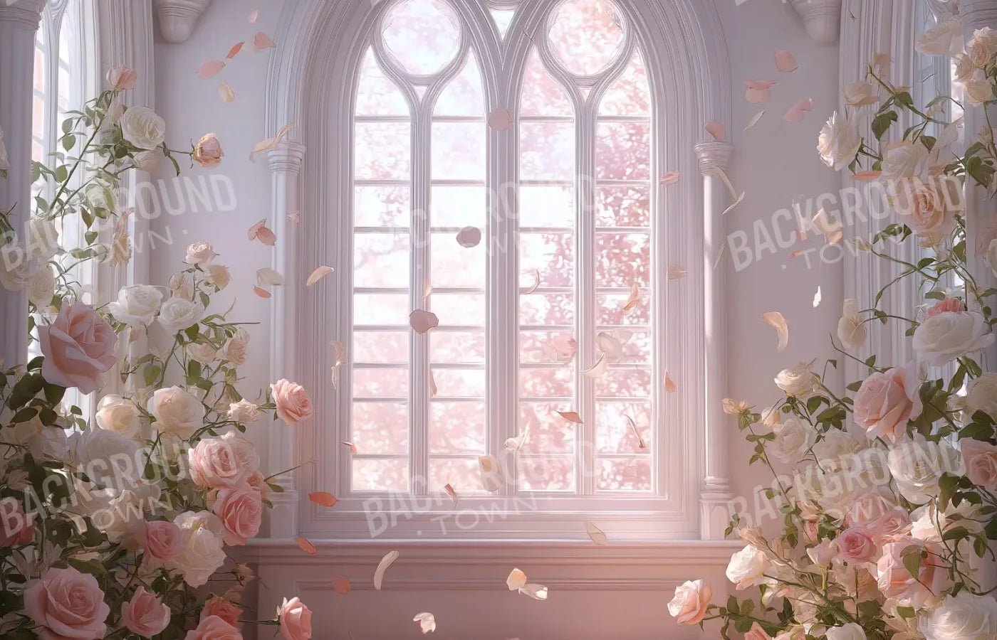 Floral Burst Window 14’x9’ UltraCloth (168 x 108 inch) Backdrop
