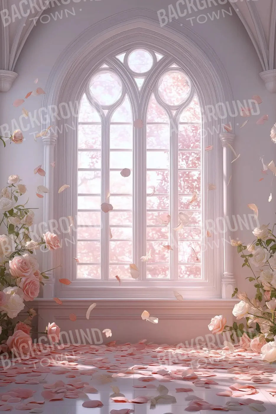 Floral Burst Window 8’x12’ UltraCloth (96 x 144 inch) Backdrop