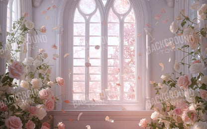 Floral Burst Window 8’x5’ UltraCloth (96 x 60 inch) Backdrop