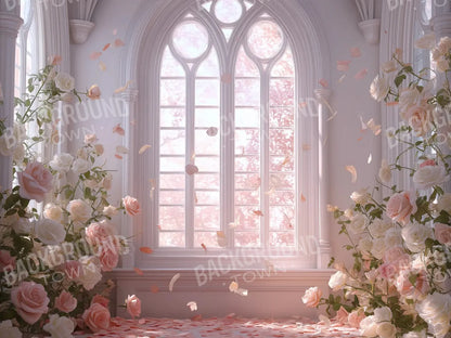 Floral Burst Window 8’x6’ Fleece (96 x 72 inch) Backdrop