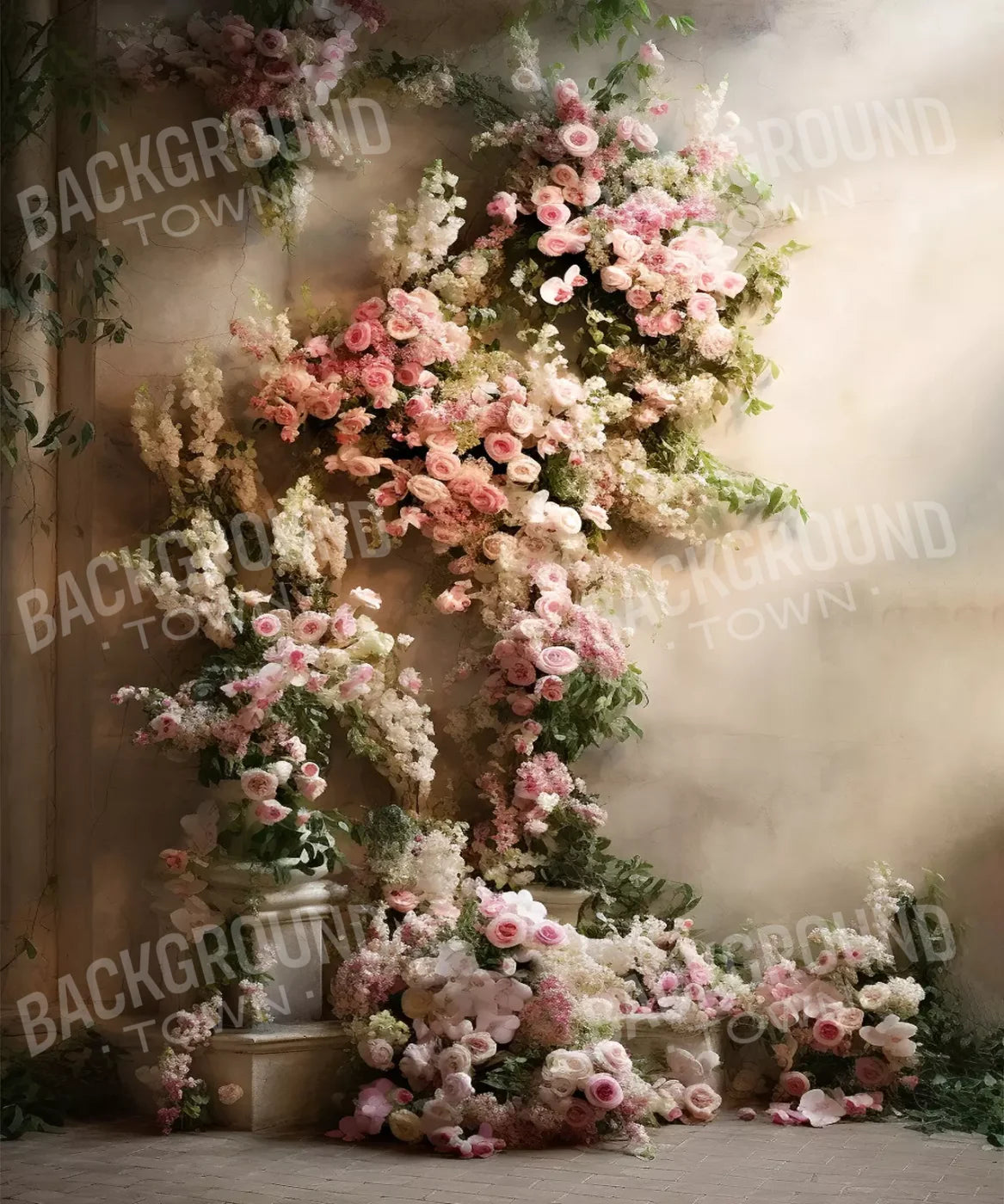 Floral Cascade I 10’X12’ Ultracloth (120 X 144 Inch) Backdrop