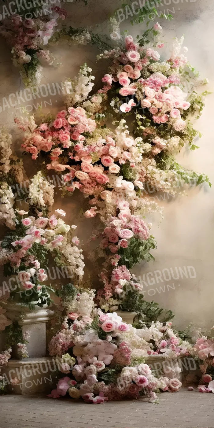 Floral Cascade I 10’X20’ Ultracloth (120 X 240 Inch) Backdrop