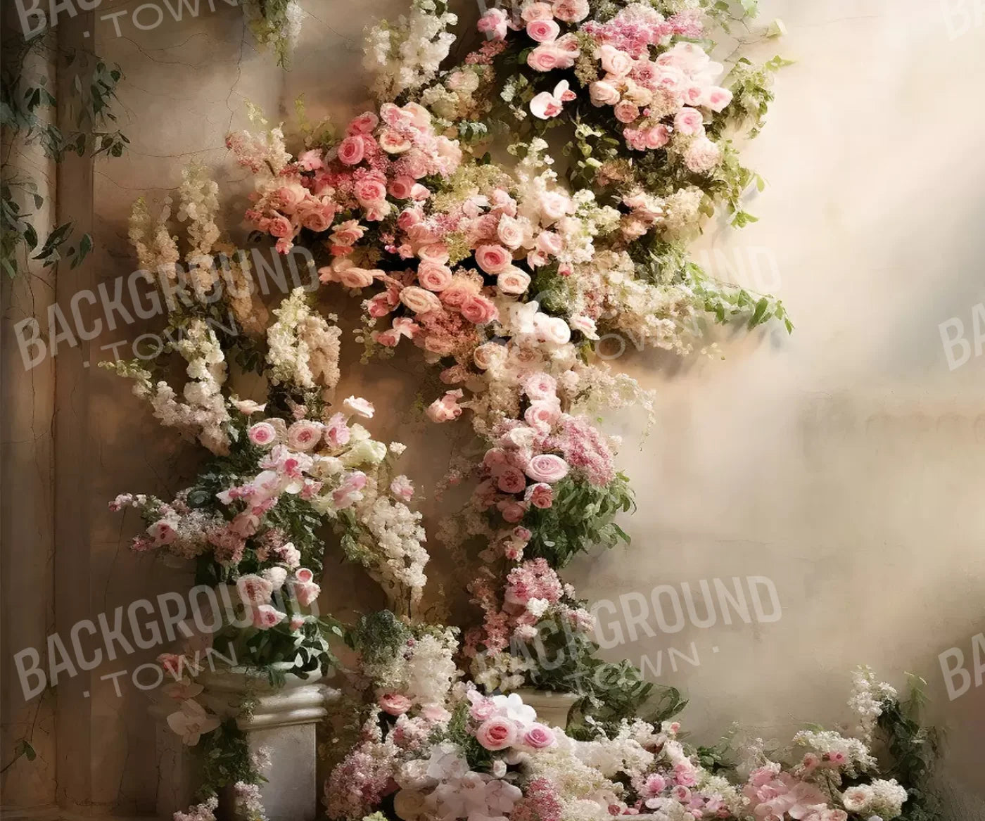 Floral Cascade I 12’X10’ Ultracloth (144 X 120 Inch) Backdrop