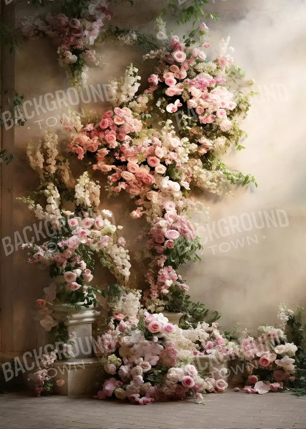 Floral Cascade I 5’X7’ Ultracloth (60 X 84 Inch) Backdrop