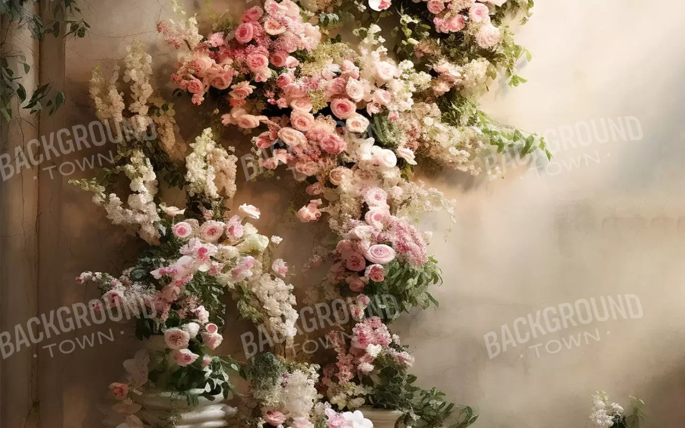 Floral Cascade I 8’X5’ Ultracloth (96 X 60 Inch) Backdrop