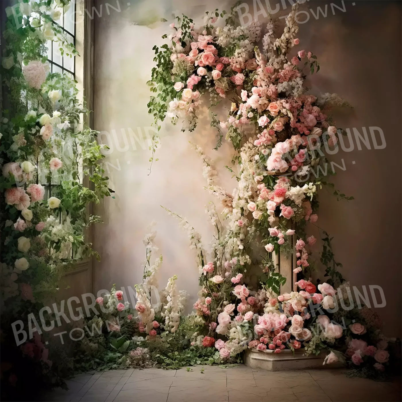 Floral Cascade Ii 10’X10’ Ultracloth (120 X Inch) Backdrop