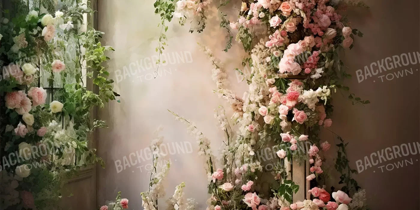 Floral Cascade Ii 16’X8’ Ultracloth (192 X 96 Inch) Backdrop