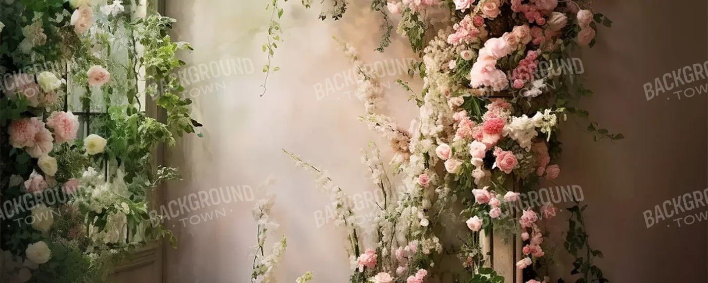 Floral Cascade Ii 20’X8’ Ultracloth (240 X 96 Inch) Backdrop