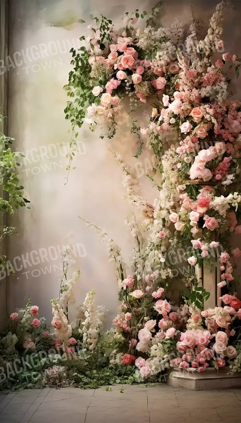 Floral Cascade Ii 8’X14’ Ultracloth (96 X 168 Inch) Backdrop