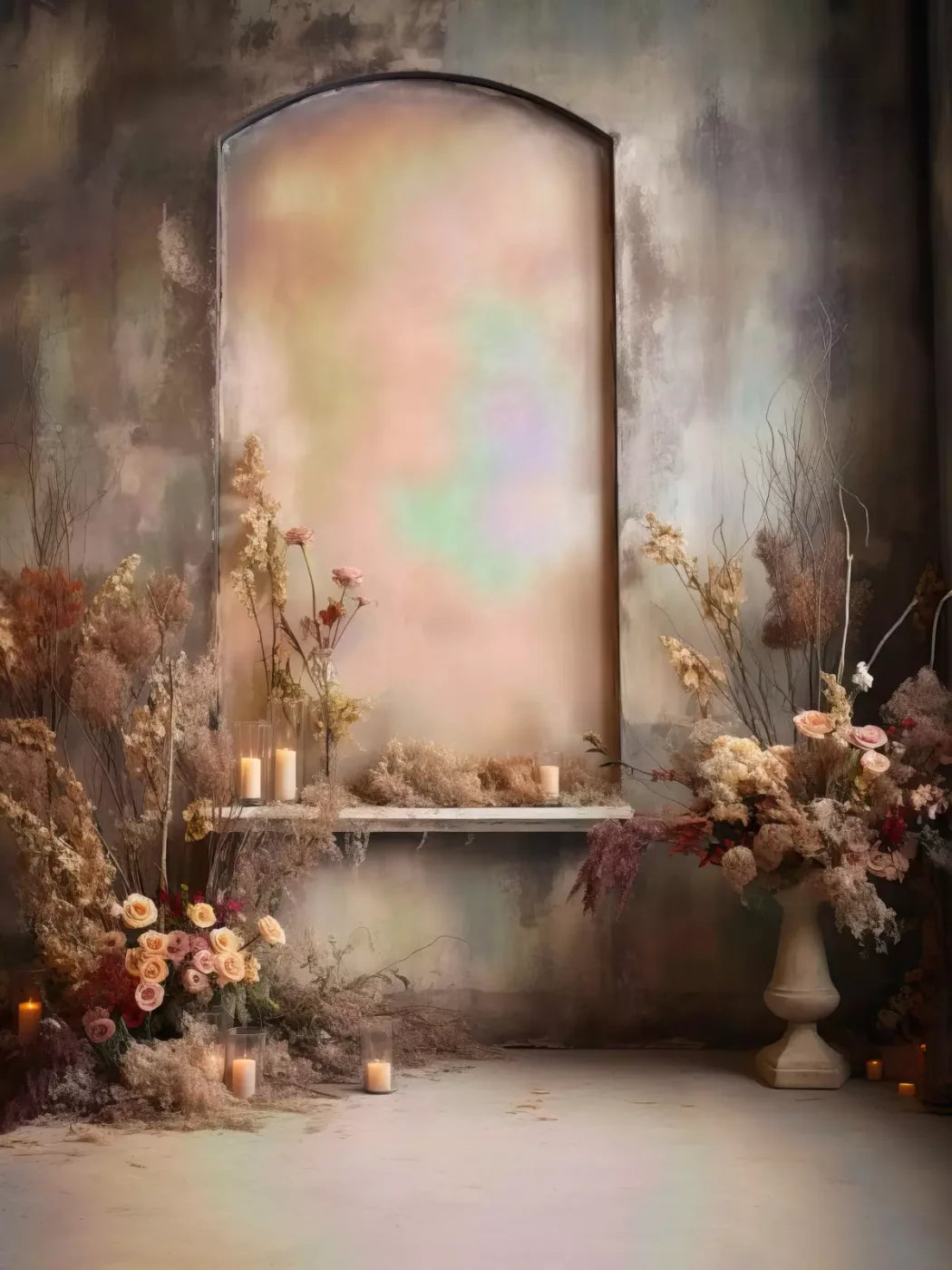 Cocoa Artistry Arch 5X68 Fleece ( 60 X 80 Inch ) Backdrop