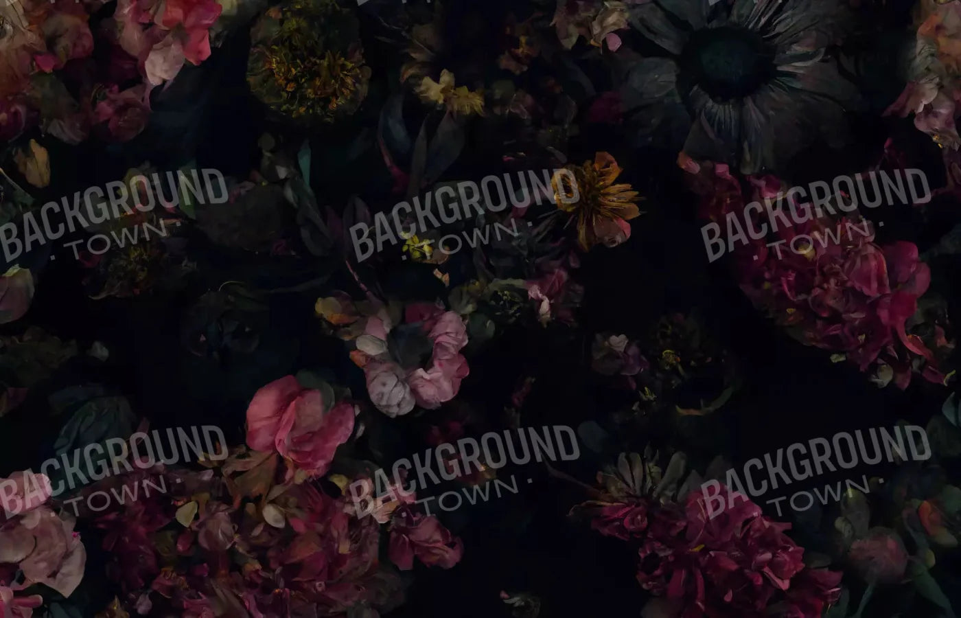 Floral Dark I 12X8 Ultracloth ( 144 X 96 Inch ) Backdrop