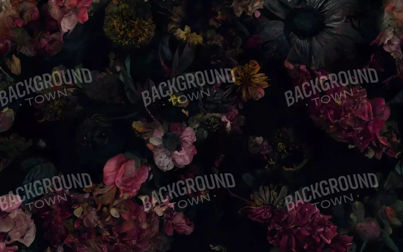 Floral Dark I 14X9 Ultracloth ( 168 X 108 Inch ) Backdrop