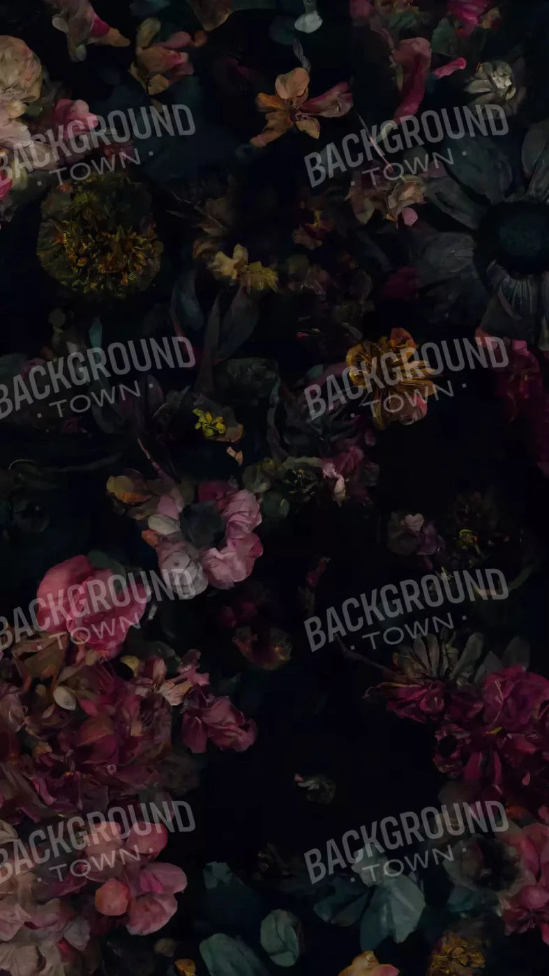 Floral Dark I 8X14 Ultracloth ( 96 X 168 Inch ) Backdrop