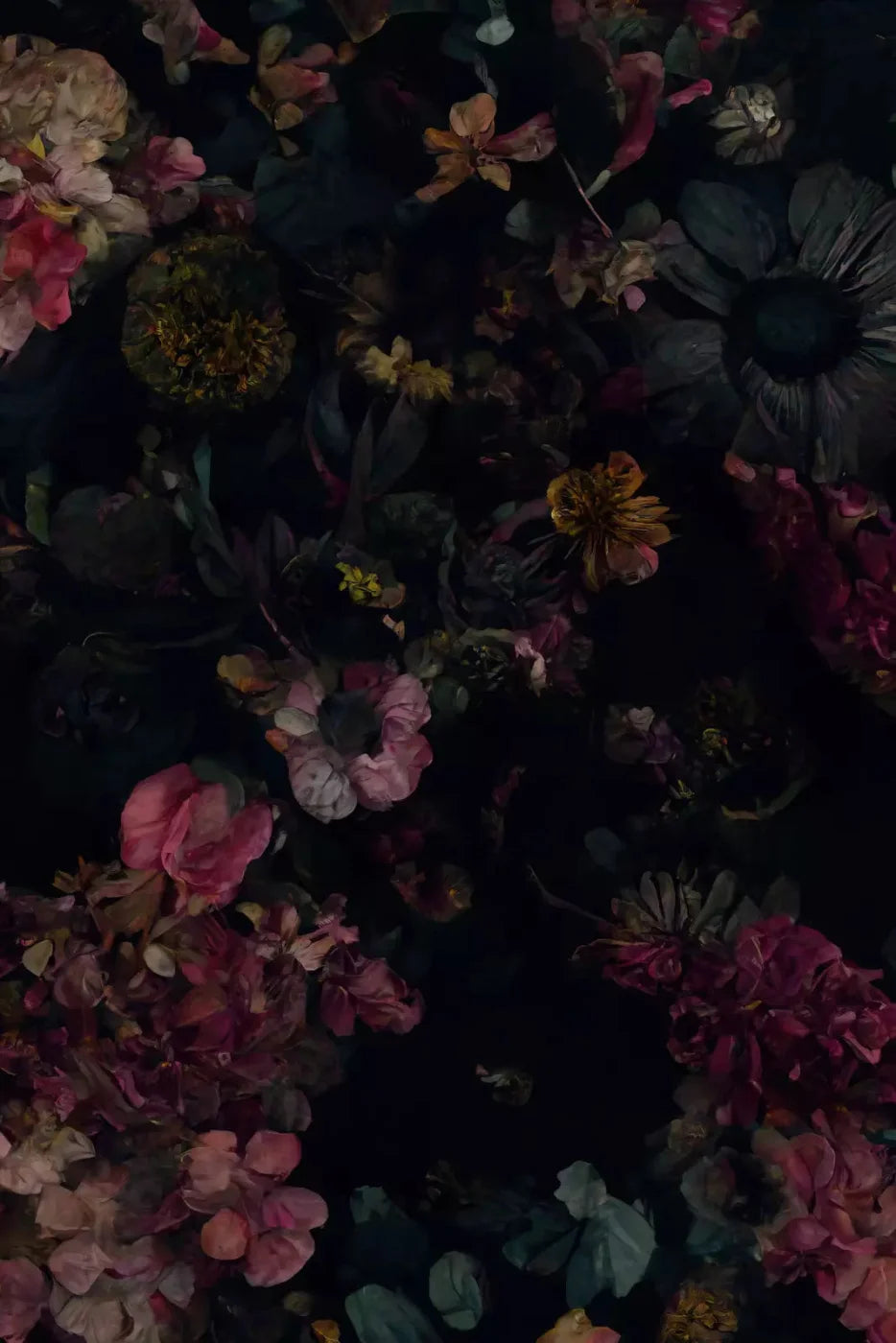 Floral Dark I Backdrop