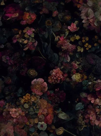 Floral Dark Ii 8X10 Fleece ( 96 X 120 Inch ) Backdrop