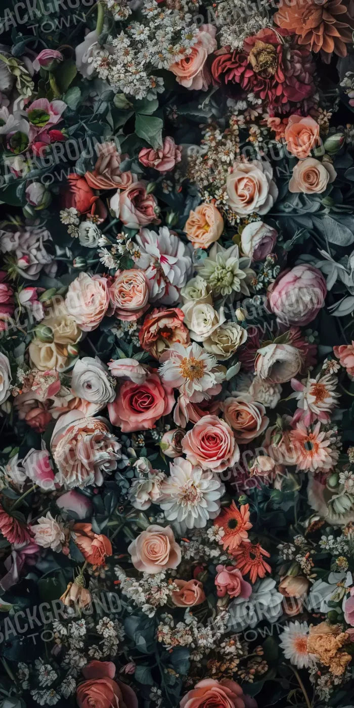 Floral Fantasy Bright 10’X20’ Ultracloth (120 X 240 Inch) Backdrop