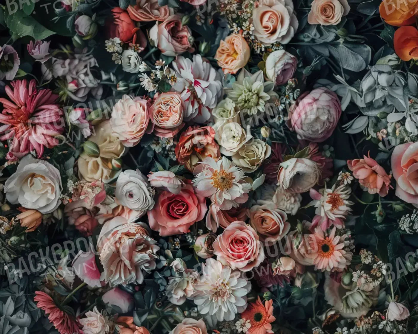 Floral Fantasy Bright 10’X8’ Fleece (120 X 96 Inch) Backdrop