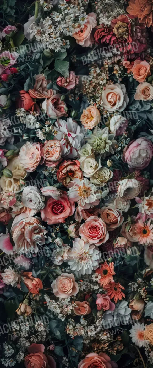 Floral Fantasy Bright 5’X12’ Ultracloth For Westcott X - Drop (60 X 144 Inch) Backdrop